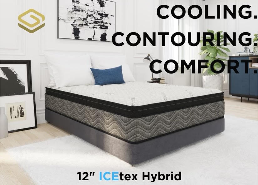 ICETEX HYBRID 12in POCKET COIL MATTRESS - Made In The USA!
