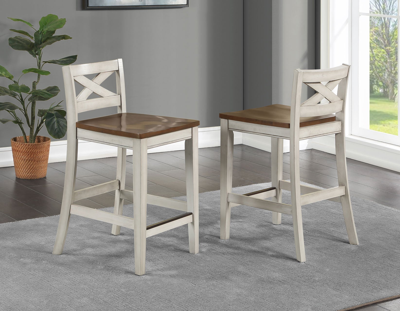 Lindale 5-Pack Counter Dining Set (Table & 4 Counter Stools) by Steve Silver