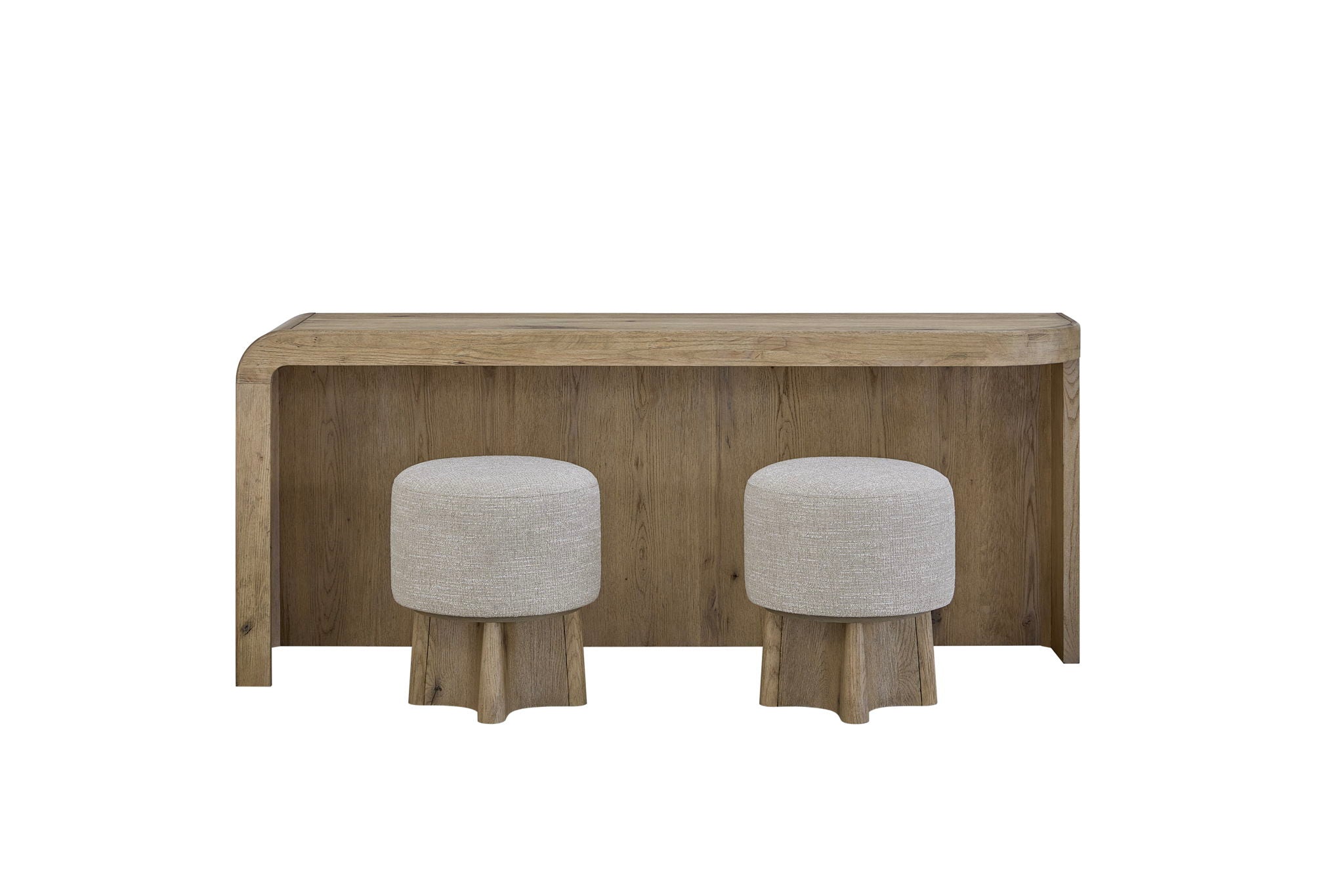 Pagosa - Entertainment Console & Stools - English Knotty Oak