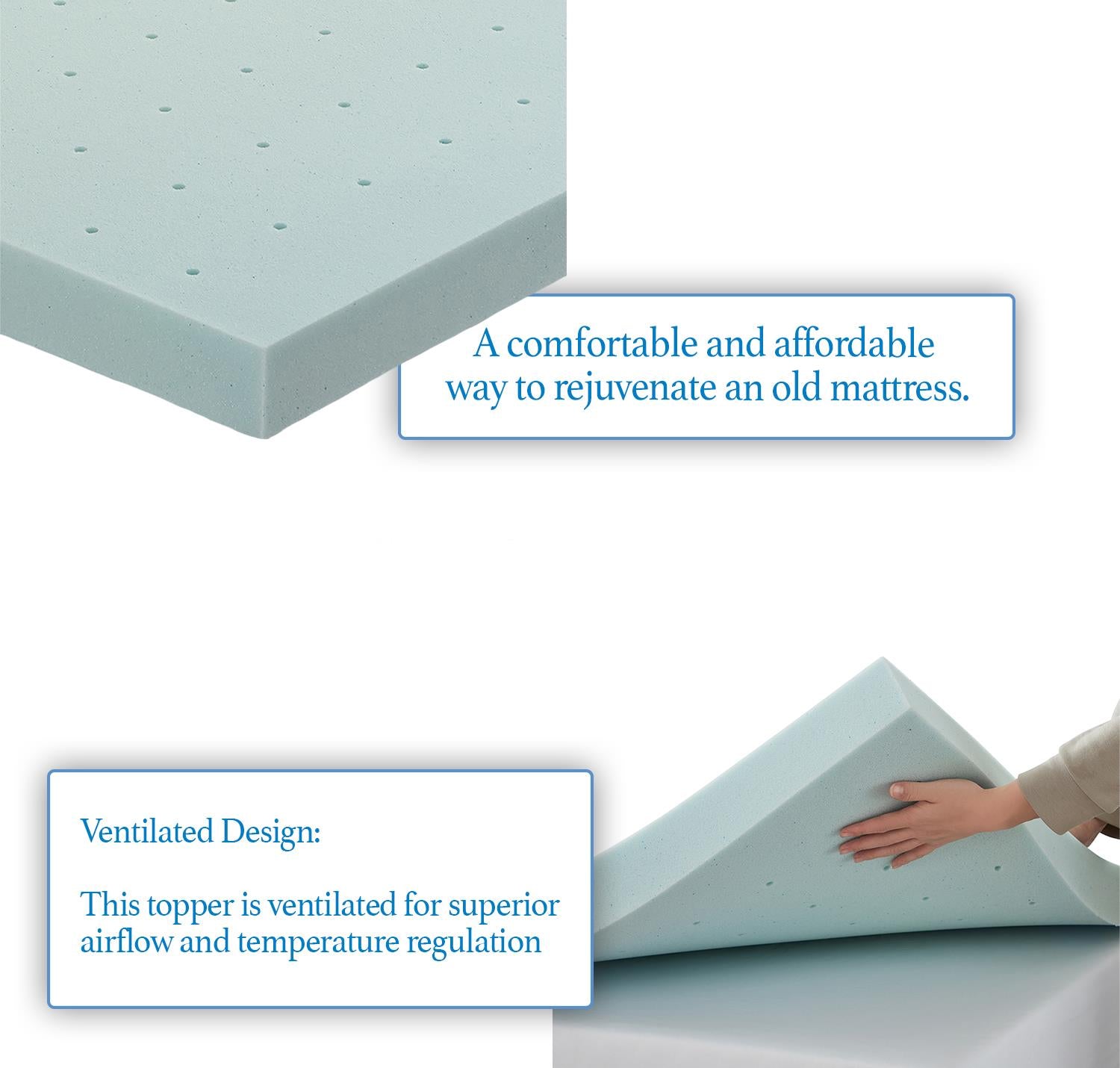 3 inch Thick Gel Infused Foam Mattress Topper