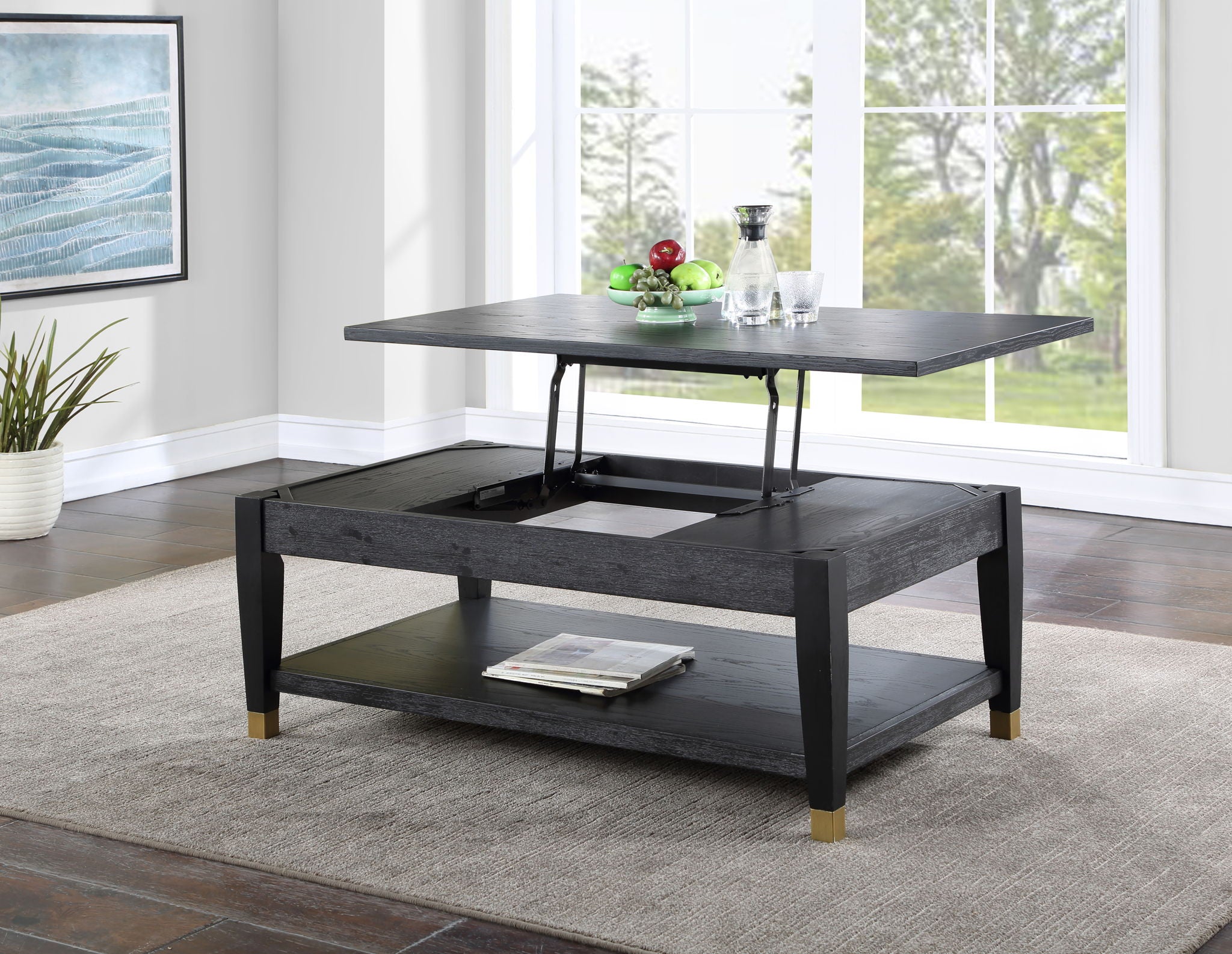 Yves - Lift-Top Coffee Table - Black