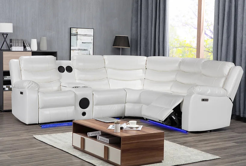S8686 Turbo (White) Sectional - Bluetooth Speakers
