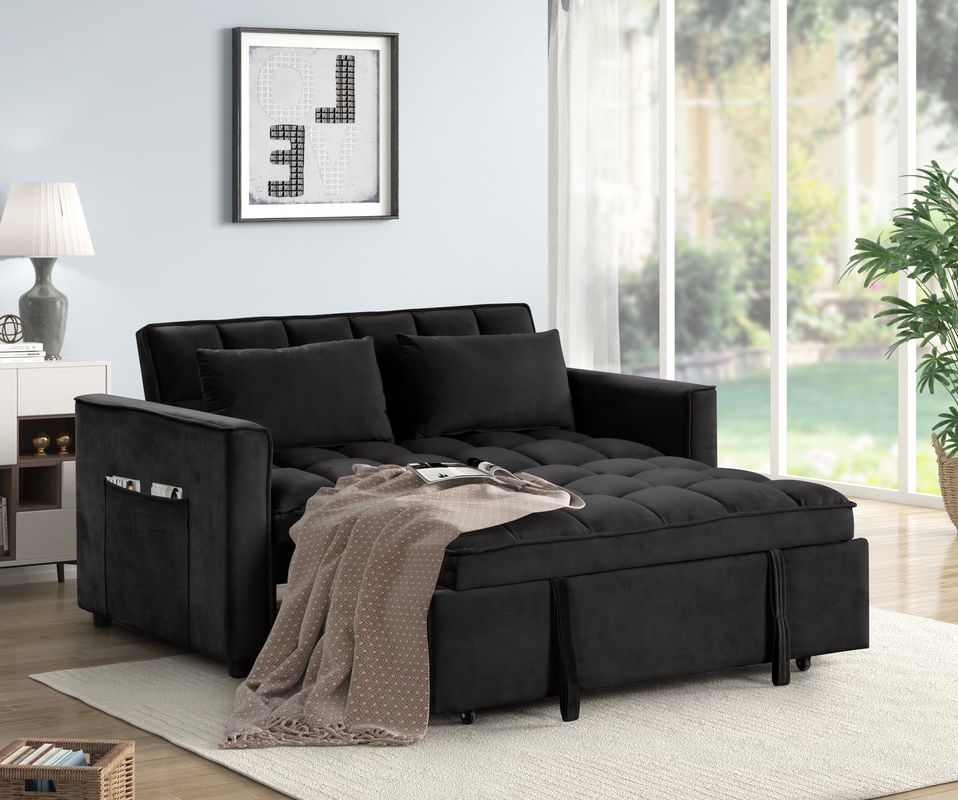 Relax Black Sleeper Sofa - Futon