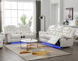 Alexa White - 2PC Power Reclining Set - Sofa and Love
