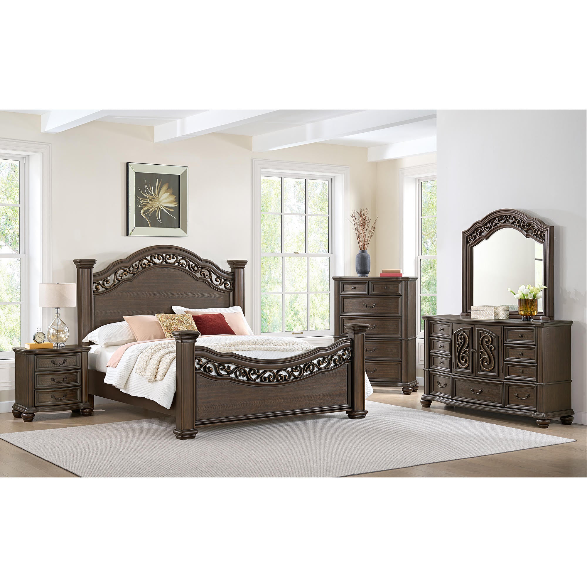 Brunswick Queen or King 6 Piece Bedroom Set from Elements