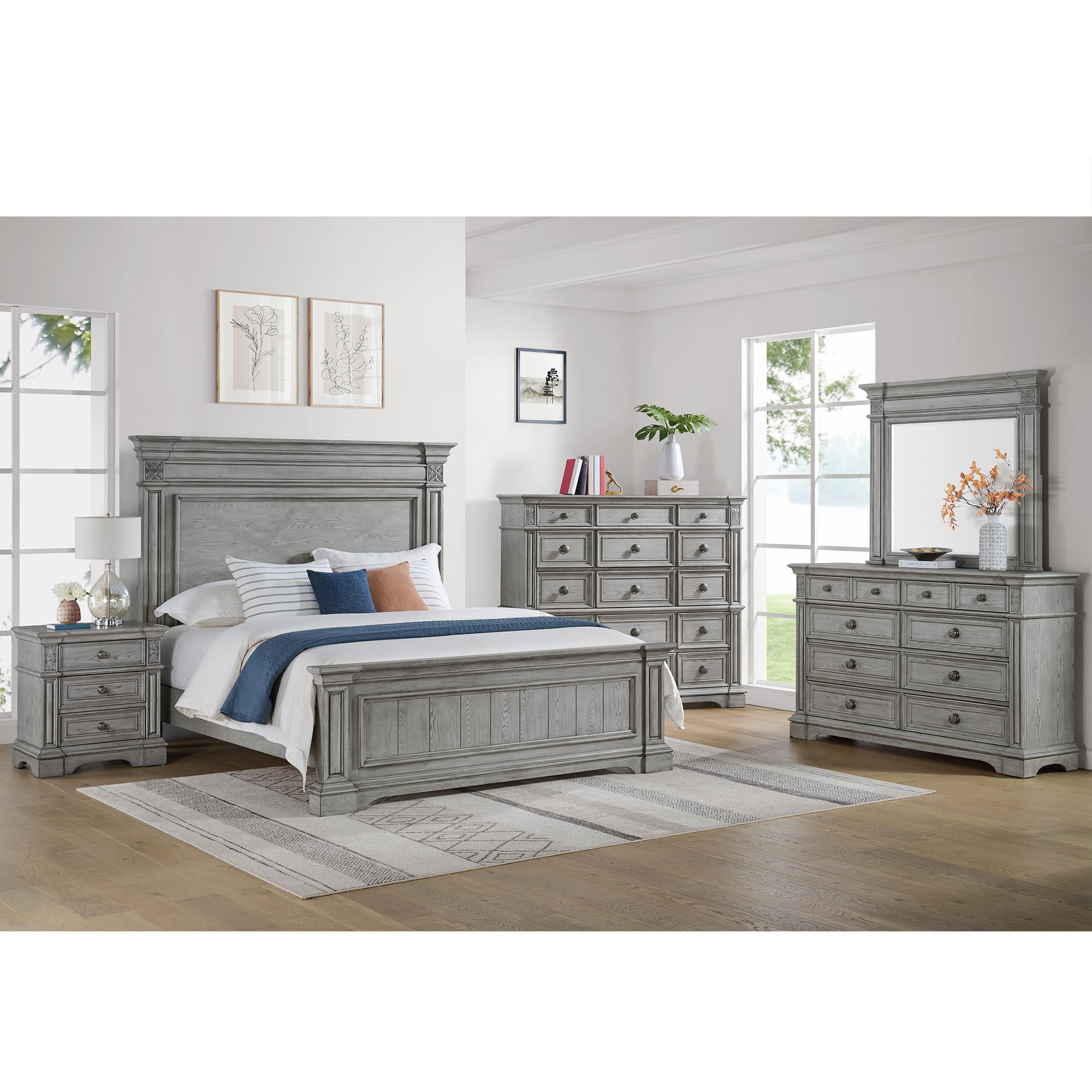 Glenmore Aged Grey Bedroom Collection by Elements