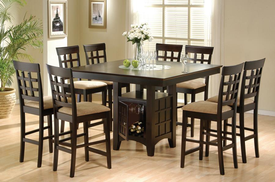 Clanton 7-piece Square Dining Set Cappuccino  Table and 6 chairs