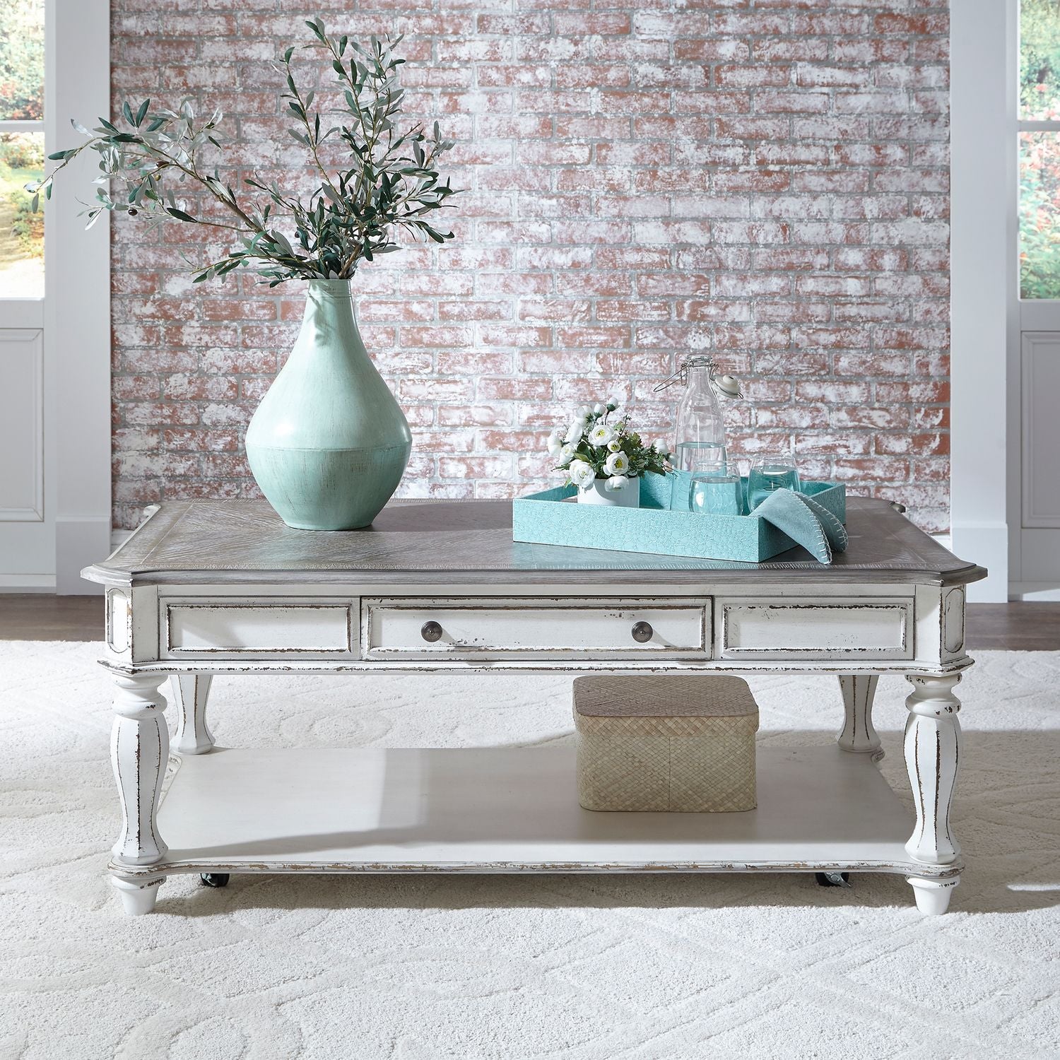 Rectangular Magnolia Manor Cocktail Table by Liberty Furniture