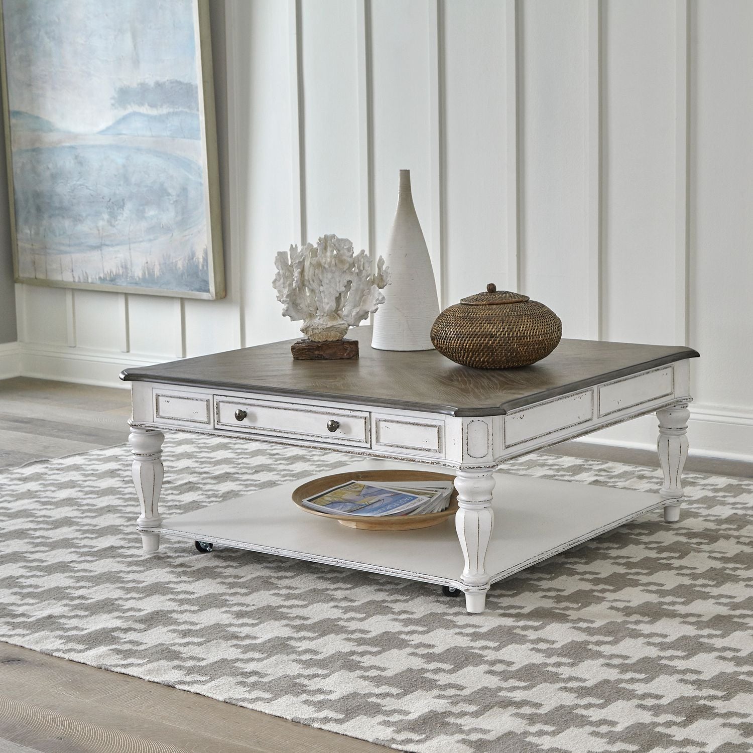 Magnolia Manor Oversized Square Cocktail Table from Liberty Furniture
