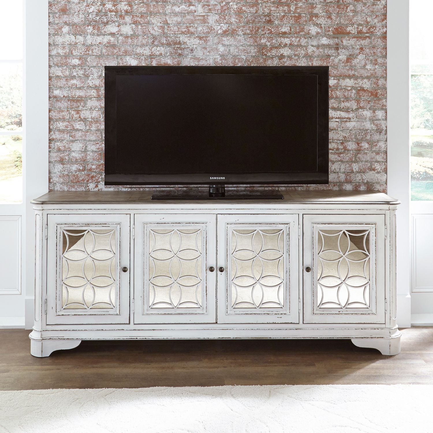 84 inch Magnolia Manor TV Console SKU: 244-TV84- Liberty Furniture