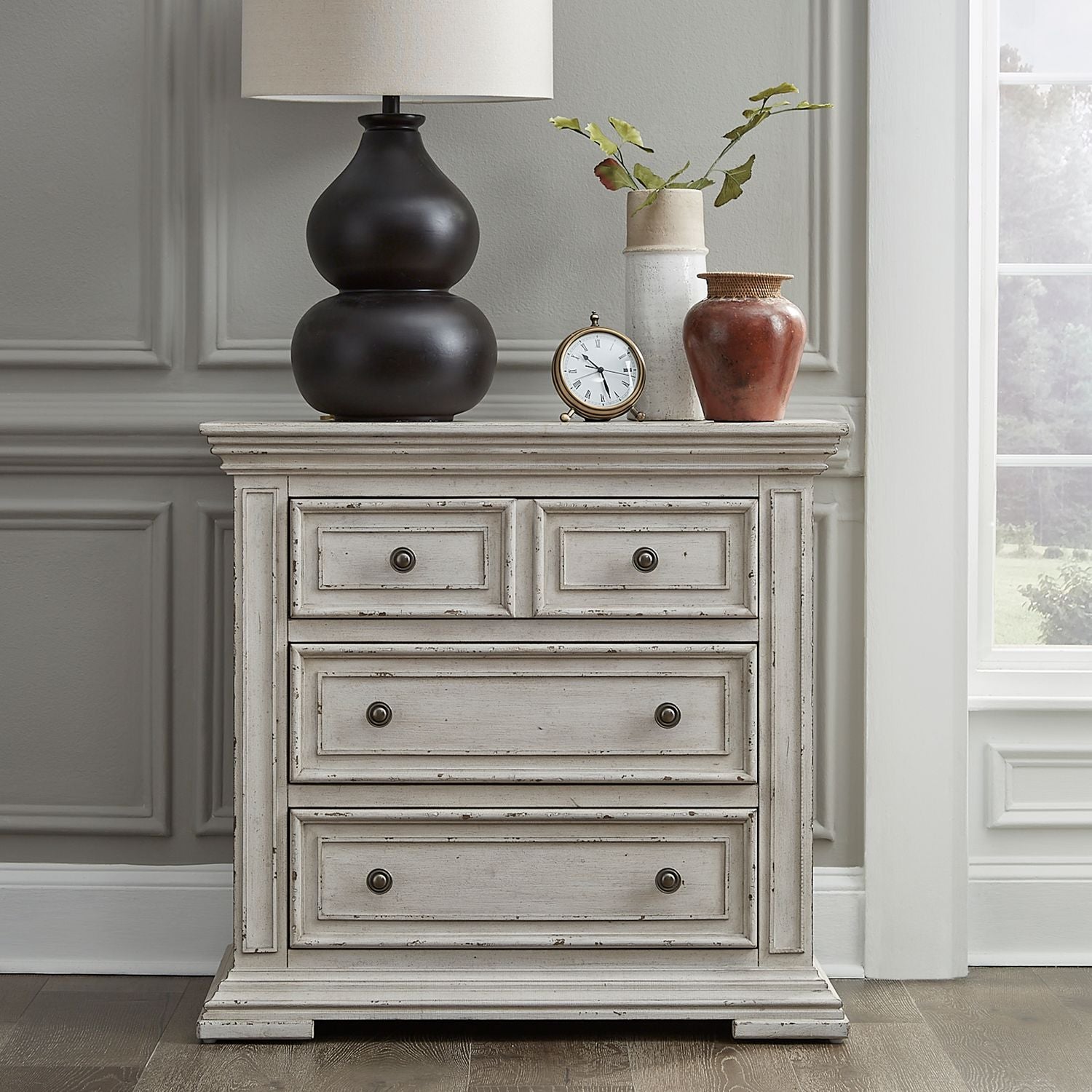 Big Valley 361W-BR Bedroom Collection By Liberty Furniture   White Stone Distressed Finish