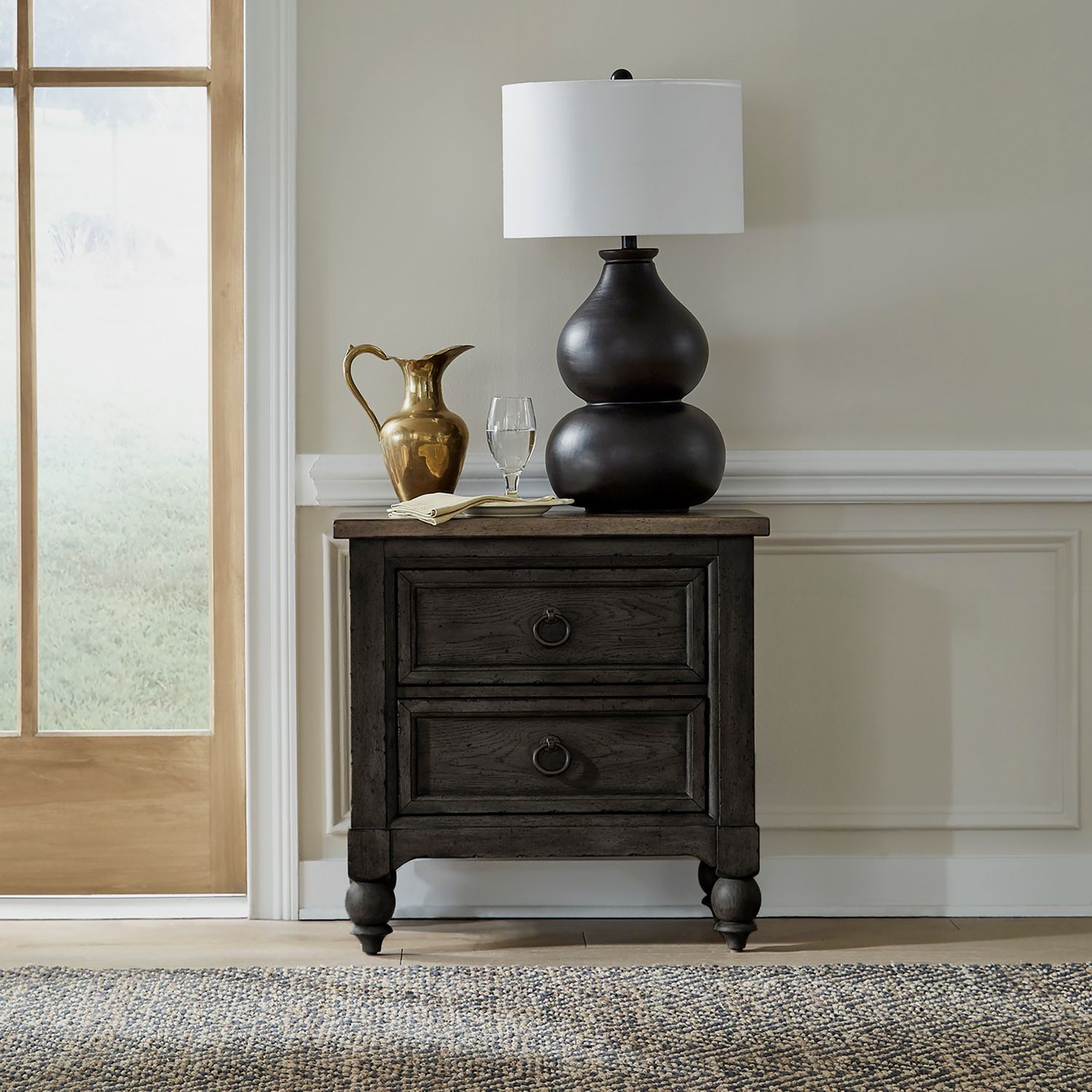 Americana Farmhouse 615-BR Tufted Panel Shelter Bedroom