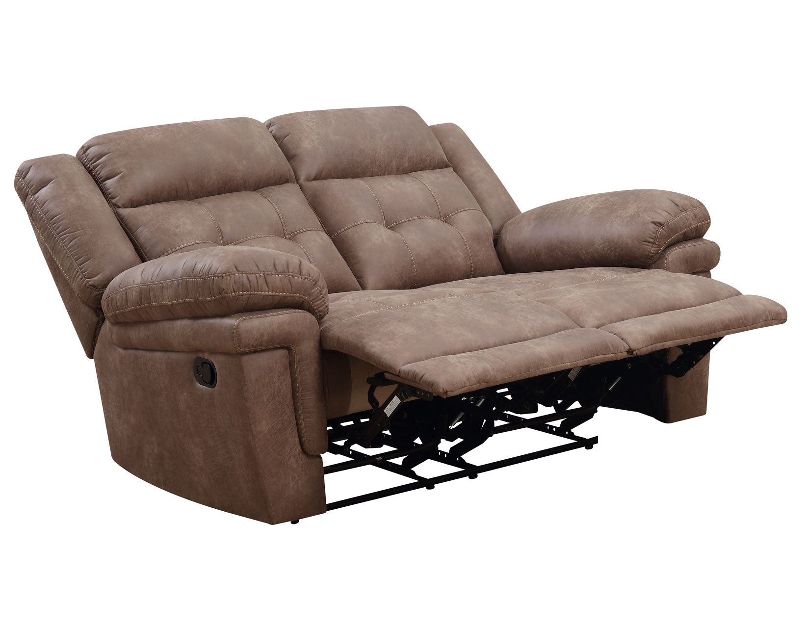 Anastasia Cocoa 3 Piece Manual Motion Set(Sofa, Loveseat & Chair) by Steve Silver