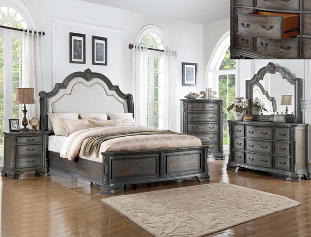 SHEFFIELD GREY BEDROOM GROUP from Crown Mark