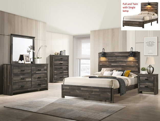 B6800 CARTER BEDROOM GROUP Multicolor Finish by Crownmark