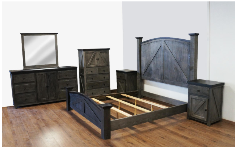 San Jacinto  BLACK - Bedroom Set- Solid Wood - Direct from Mexico PRICING!