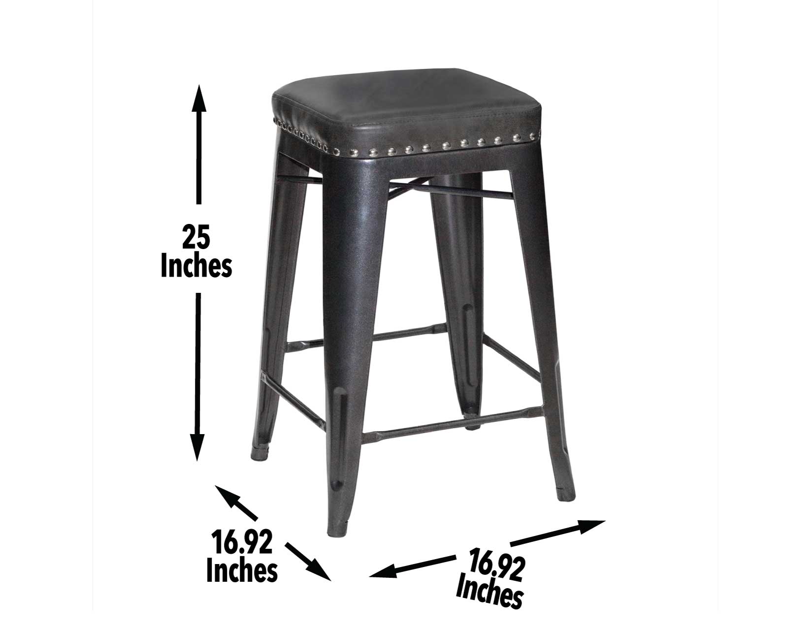 Hank 24" Backless Counter Stool Steve Silver Co. Hank Collection