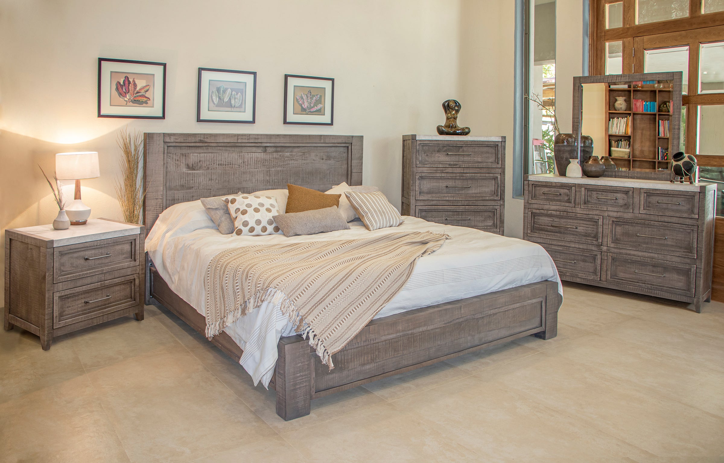 MARBLE BEDROOM COLLECTION Model: IFD6391BEDROOM SOLID WOOD