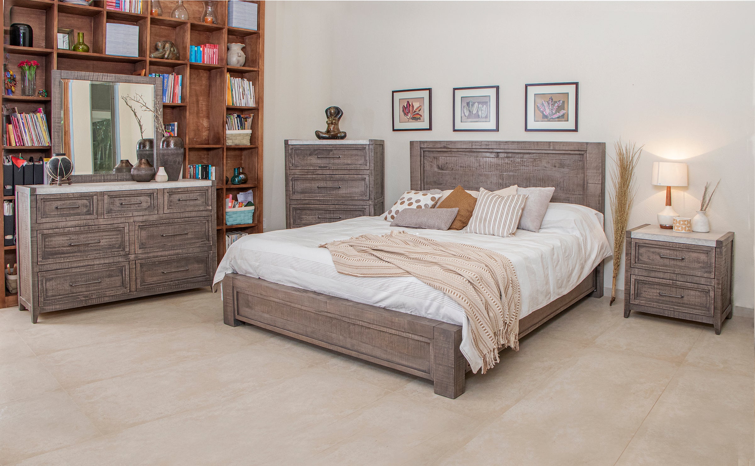 MARBLE BEDROOM COLLECTION Model: IFD6391BEDROOM SOLID WOOD