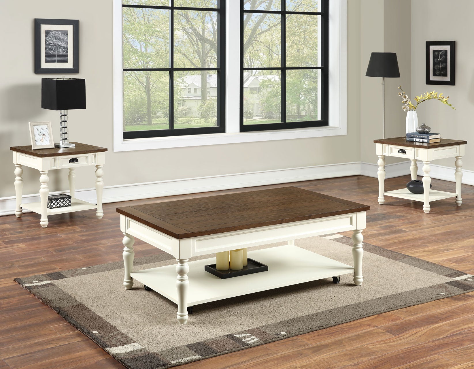 Joanna 3-Piece Occasional Set (Coffee Table & 2 End Tables) by Steve Silver