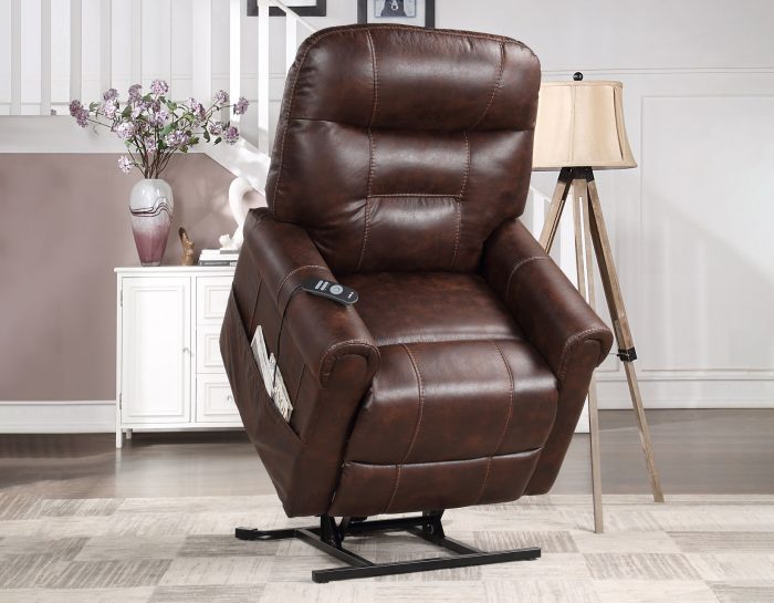 Ottawa Power Lift Chair with Heat and Massage, Walnut by Steve Silver