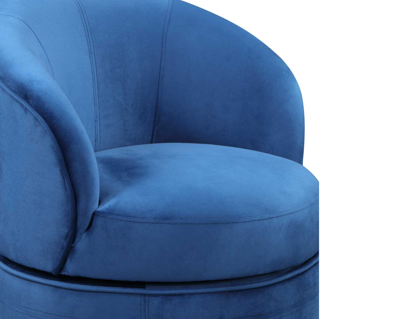 Sophia Swivel Accent Chair, Blue Velvet by Steve Silver