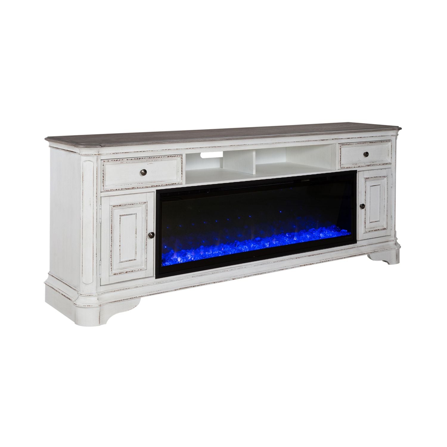 Magnolia Manor  244 - 82 Inch Fireplace TV Console by Liberty Furniture