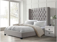 Morrow Grey 6ft. Tall Upholstered Bed