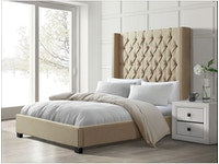 Morrow Sand 6ft. Tall Upholstered Bed